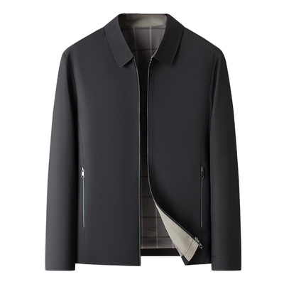 罗蒙男士翻领行政夹克爸爸装