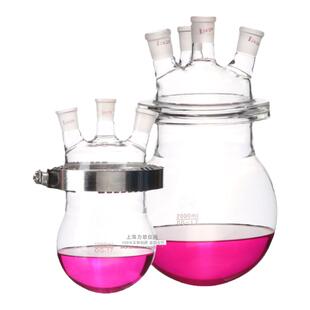 四口开口反应器反应瓶1000 5000ML24*4 反应釜盖子蒸馏装置法烧瓶