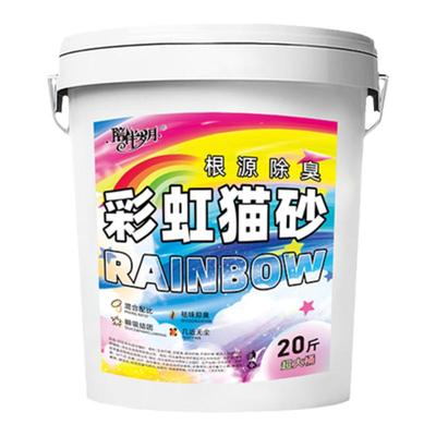 桶装彩虹豆腐猫砂幼猫猫沙除臭结团低粉尘膨润土细砂混合5kg10kg