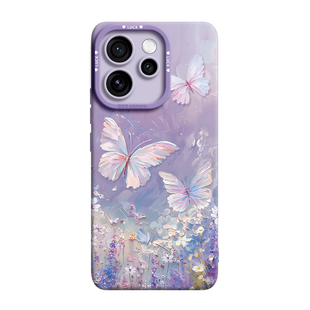 适用oppoReno15pro手机壳reno15保护14套13新款12外壳11的pro+十10后9女8硅胶0pp0带挂绳轻奢创意油画蝴蝶