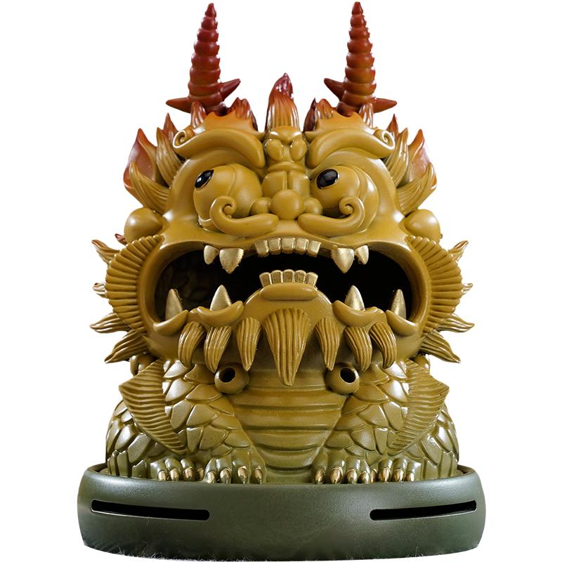 黄铜麒麟香炉摆件禅意香薰炉