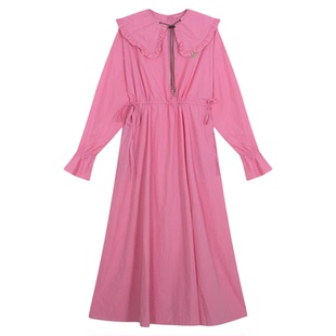 niko and ...连衣裙女2026春季新款甜美2WAY娃娃领收腰长裙586865