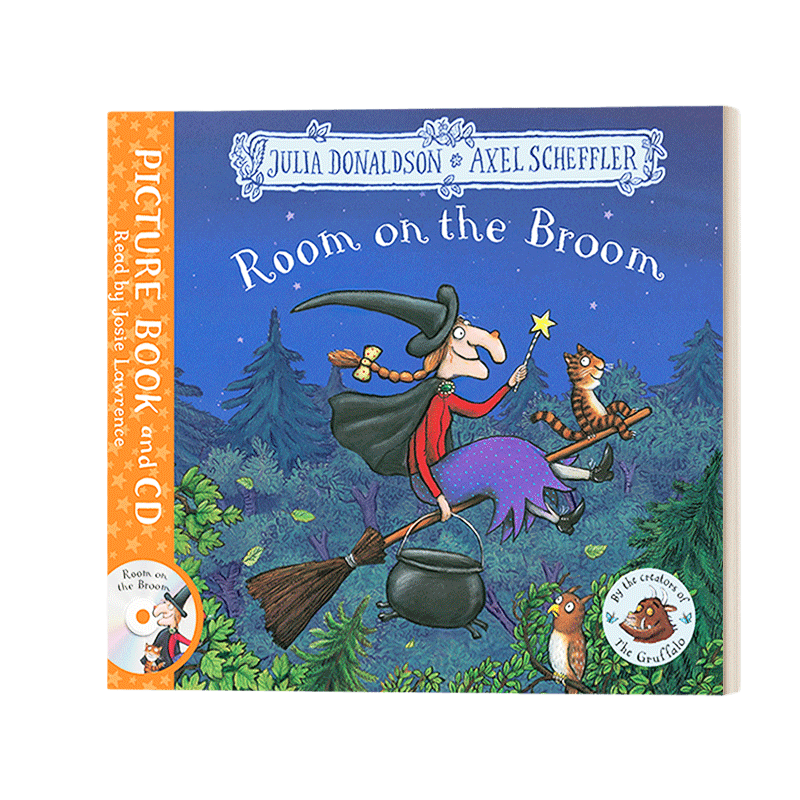英文原版 Room on the Broom Book & CD 女巫扫帚排排坐 附CD 儿童启蒙绘本 朱莉娅唐纳森 英文版 进口英语原版书籍