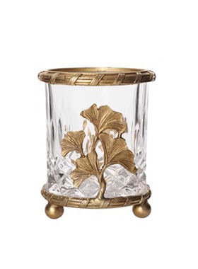 美式玻璃烛台杯花器欧式化妆笔筒