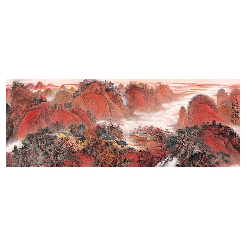 艺术微喷复制画山水国画装饰画