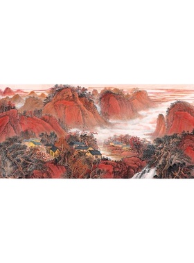艺术微喷复制画山水国画装饰画