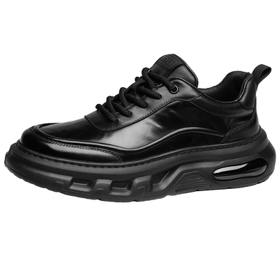 休闲运动皮鞋年轻人男款上班潮流百搭英伦风商务正装头层牛皮鞋