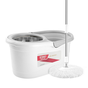 好媳妇旋转拖把杆通用自动脱水桶甩干拧墩布一拖净免手洗家用地拖