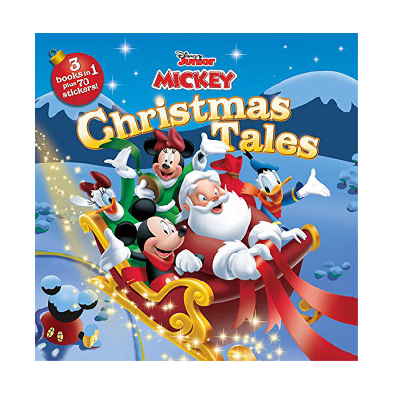 英文Disney Junior Mickey Christmas Tales 米奇圣诞节三个故事合辑赠贴纸宝宝早教绘本英语启蒙睡前图画故事 英文原版英语书籍