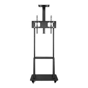 液晶电视机显示器移动支架55/65/70/75/86寸落地式推车一体机挂架
