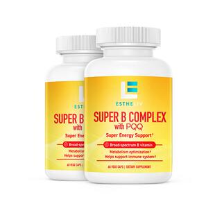 【自营】2瓶装ESTHELIV复合vb维生素B族PQQ细胞能量燃粒瓶b6b12