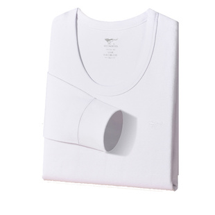 七匹狼保暖内衣男款100%纯棉棉毛衫内搭白色男士秋衣秋裤套装冬季