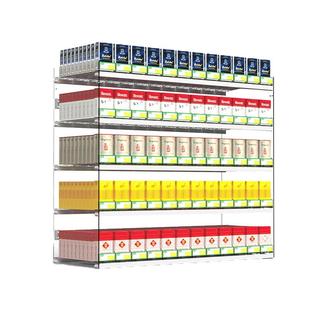 多层烟架定制超市双层挂墙式推烟器架子亚克力铝合金自动烟盒推进