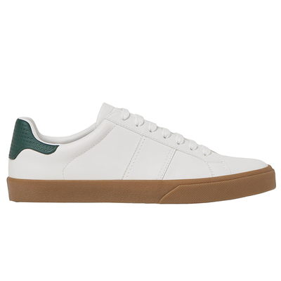 欧美春秋系带软底白色休闲男鞋