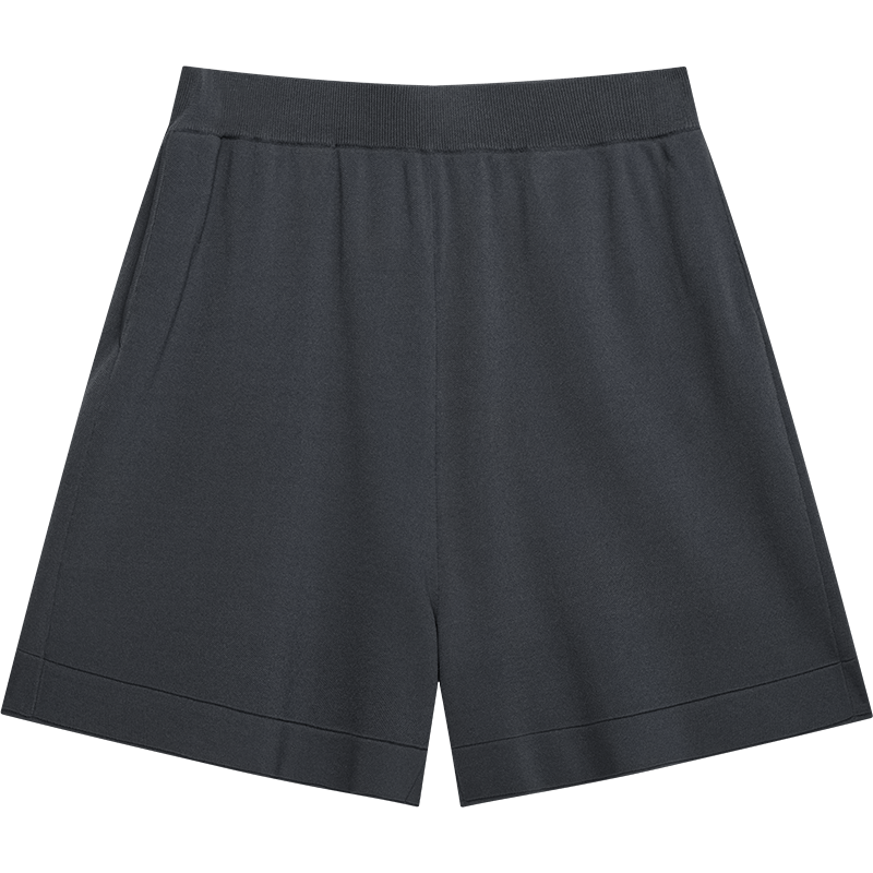 【播奥莱】播夏季冰丝针织短裤女遮肉显瘦直筒休闲短裤DDR2KD5765