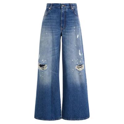 WE11DONE 秋冬新款女士阔腿牛仔长裤（水洗产品）银泰百货 301574