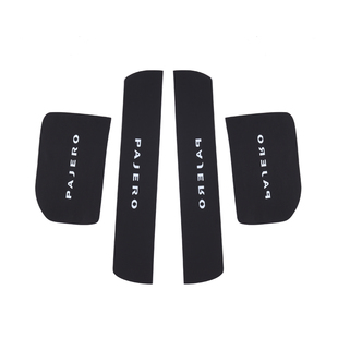 适用三菱pajero帕杰罗改装内饰v73v93v97门槛条皮革迎宾踏板配件