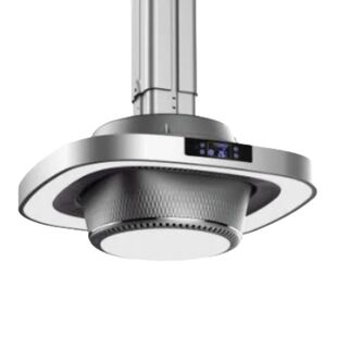 棋牌室麻将机吸烟灯空气净化器升降吊灯茶楼馆房桌麻将馆排烟神器