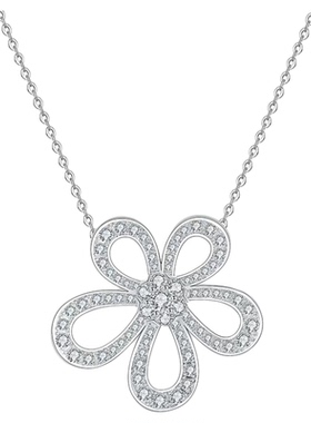 月售500+S999纯银法国太阳花项链