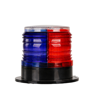 太阳能警示灯夜间爆闪车载磁吸车顶灯红蓝闪光工地安全路障闪烁灯