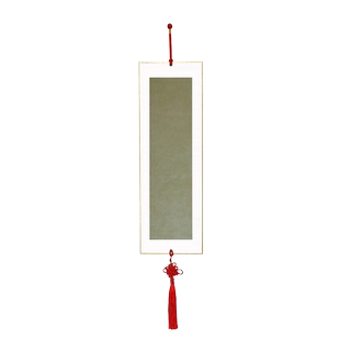 草木堂金边硬卡宣纸长方形半生半熟宣卡毛笔字书画创作挂件中国风洒金宣纸挂件书法创作礼品免装裱卡纸挂件