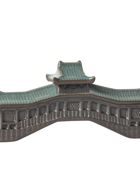 古风建筑陶瓷廊桥石拱桥梁古桥微景观沙盘造景假山鱼缸装饰品摆件