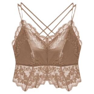 夏季小背心蕾丝打底美背女性感抹胸式内衣吊带裹胸黑色内搭防走光