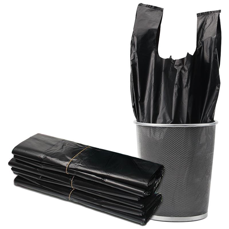 垃圾袋家用加厚中大号黑色手提背心式拉圾袋批发一次性塑料袋厨房