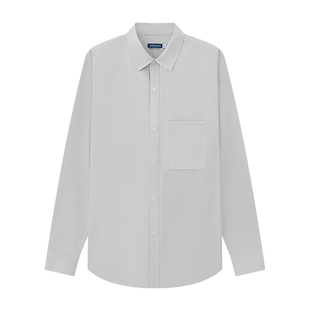 十如仕男士法兰绒休闲长袖衬衫抗菌外套内搭口袋暗扣衬衣CS05