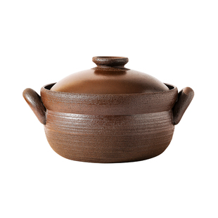 家用老式无釉陶土砂锅炖锅燃气灶煲汤耐高温大号炖肉煮粥锅打边炉