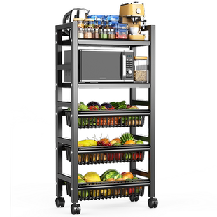 厨房菜篮子置物架落地多层移动水果蔬菜架储物架家用多功能收纳架