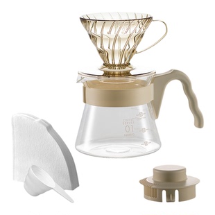 Hario 20年纪念限定款V60手冲咖啡套装滤杯1-2人份VCSD