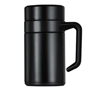 新款商务办公男款把手保温杯不锈钢长效保温大容量泡茶杯刻字水杯