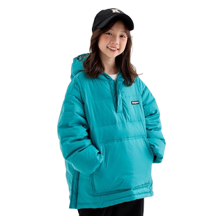 KUUYOO儿童中长款套头羽绒服中大童男女童棉袄冬季保暖棉衣外套