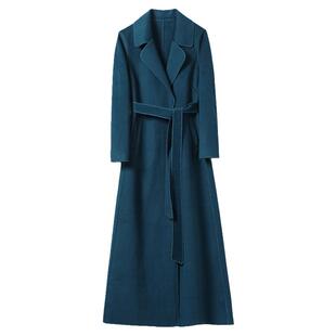 双面羊绒大衣女长款2025年新款高端秋冬羊毛修身呢子外套过膝超长