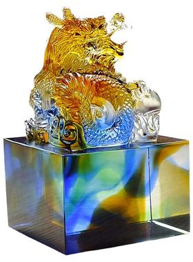 琉璃龙头高档印章退休纪念品定制