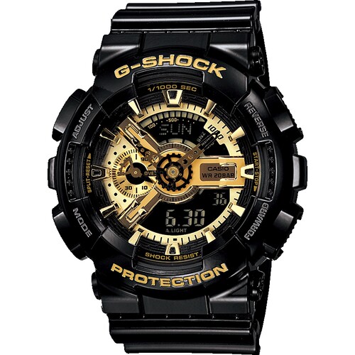 卡西欧旗舰店GA-110GB手表男学生初高中黑金官方官网正品gshock