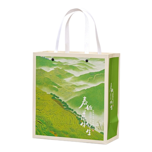茶叶礼品袋高档茶叶包装袋白卡纸环保手提袋红茶绿茶节日送礼包装