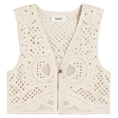 波西米亚钩针棉质上衣