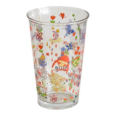 穆尼多巴胺女孩玻璃杯夏天凉水杯子冷饮杯喝水杯子卡通可爱带吸管