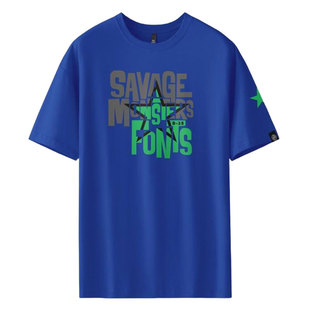 特大码纯棉印花短袖男款夏季潮牌宽松吸湿t恤男胖子休闲运动汗衫