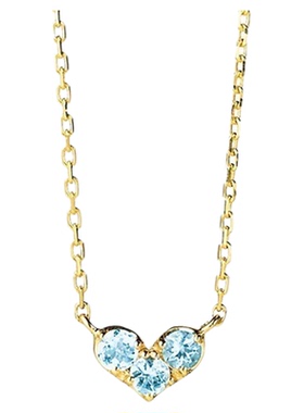 爆闪蓝色爱心项链轻奢小众高级感