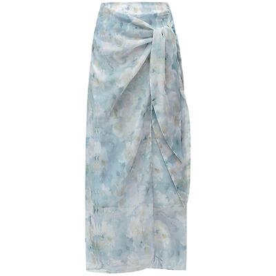 COCOBELLA设计感绑带雪纺半身裙