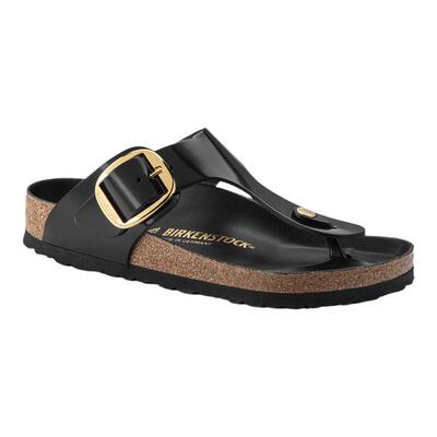 BIRKENSTOCK勃肯漆皮夹趾拖鞋