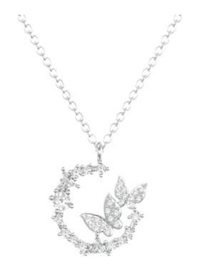 KOOKISS 伴月幸运蝴蝶项链女轻奢简约百搭小众设计高级气质锁骨链