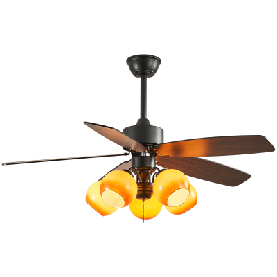 科耐宏夹板木5叶变频省电风扇灯