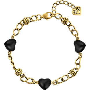 MONOLOGUE独白链金主义爱心玉髓复古黄金手链MR1698送情人节礼物