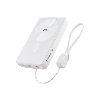 2025新款qi25W磁吸充电宝带支架magsafe超薄自带线移动电源3c认证可上飞机适用iPhone16苹果小米17系手机专用