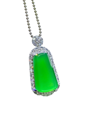 新款小众原创设计绿翡翠吊坠