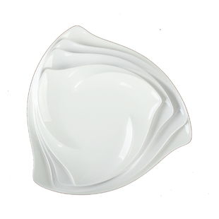 丰美高档异形菜盘 密胺碟子仿瓷餐盘防摔特色盘子10寸风车盘 P175